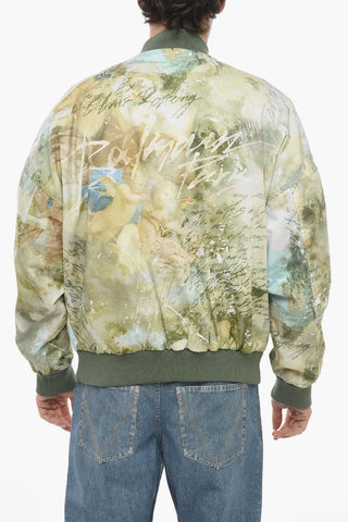 Reversible Bomber with Sky Multicolor Print