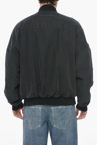 Reversible Bomber with Sky Multicolor Print