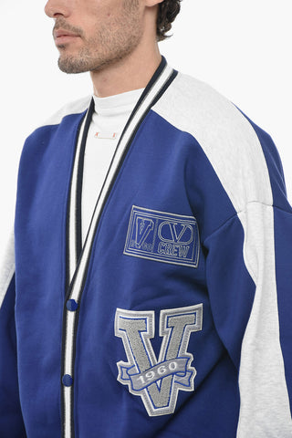 Cotton Cardigan With Patches