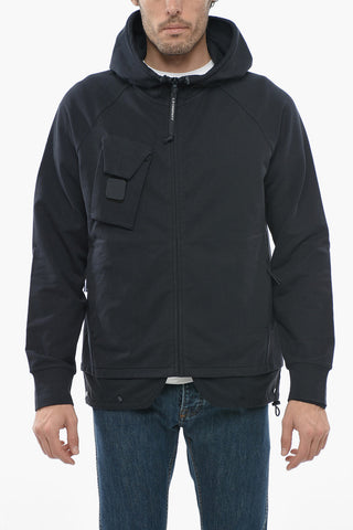 THE METROPOLIS SERIES Nylon Lined Hoodie with Front Zip