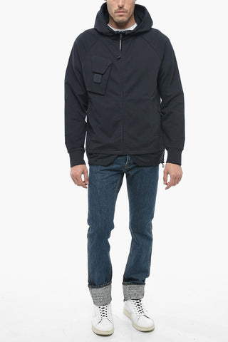 THE METROPOLIS SERIES Nylon Lined Hoodie with Front Zip
