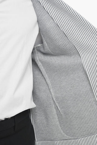 Wool Unlined Blazer with Striped Pattern