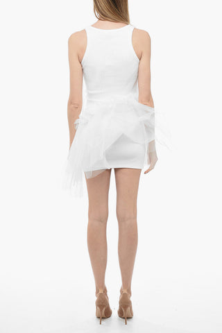 Double-layered Tank Dress with Tulle Bottom