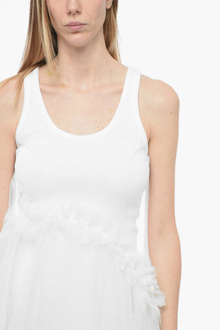 Double-layered Tank Dress with Tulle Bottom