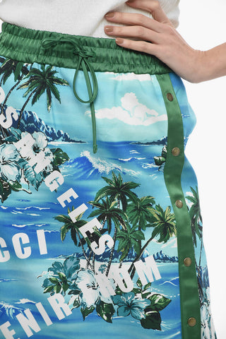 Pencil Skirt with LOS ANGELES Print