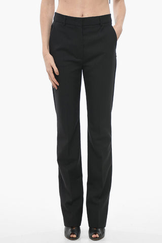 Pleated SIMONE Pants wth Slit at the Hem