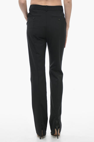 Pleated SIMONE Pants wth Slit at the Hem