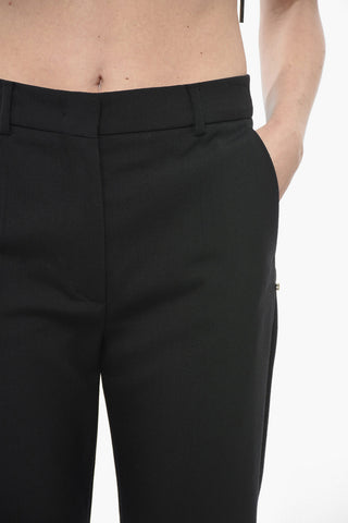 Pleated SIMONE Pants wth Slit at the Hem