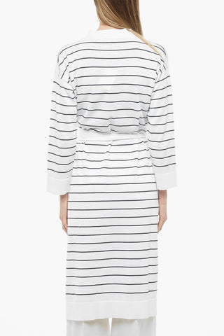 Knitted Robe with Striped Pattern