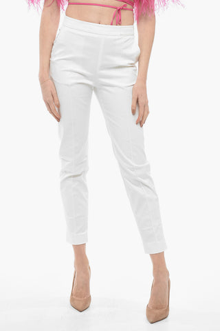 Stretch Cotton Chinos Pants with Side Zip