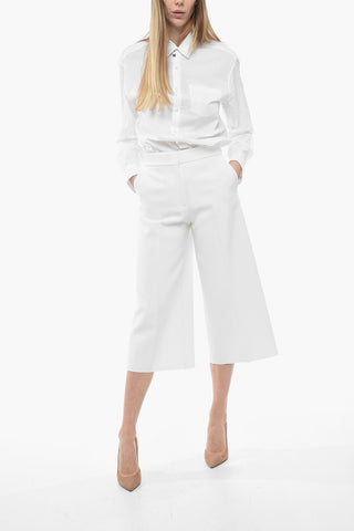 4 Pocket Cropped Fit Pants with Hidden Fastening