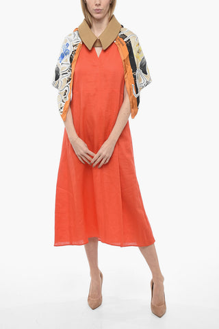 MM4 Silk Foulard with Collar Detail