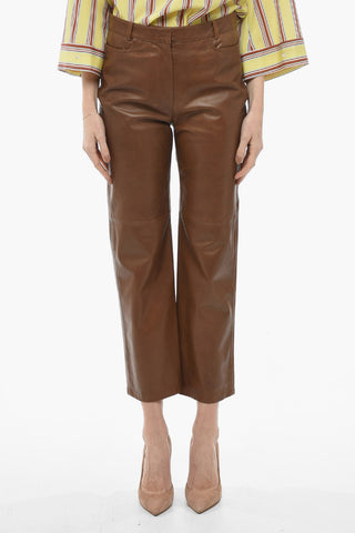 S Pantaloni in Pelle ULLA a Gampa Ampia