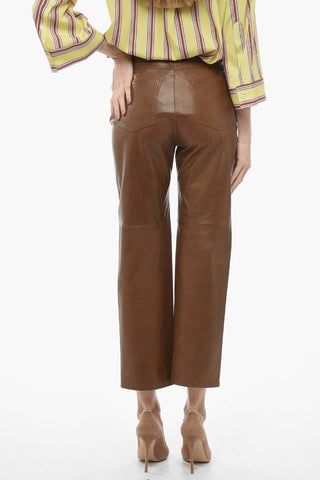 S Pantaloni in Pelle ULLA a Gampa Ampia