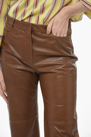 S Pantaloni in Pelle ULLA a Gampa Ampia