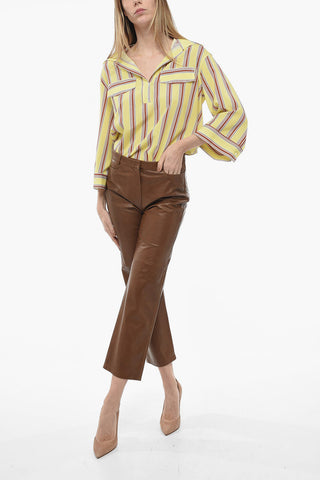 S Pantaloni in Pelle ULLA a Gampa Ampia