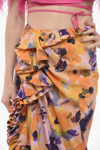 Gonna Floreale con Dettaglio Ruffle