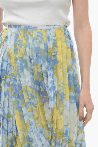 Floral Chiffon Midi Balloon Skirt