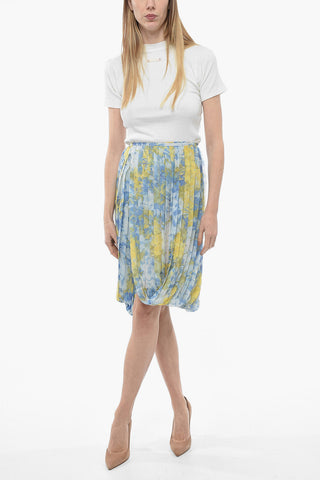 Floral Chiffon Midi Balloon Skirt