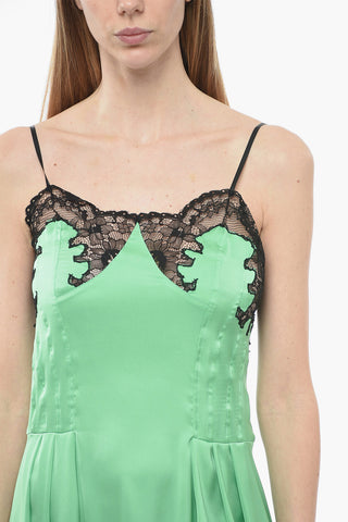 Lace-edged Satin Slip Dress