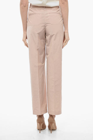 Cotton Blend Chinos Pants with Hidden Closure