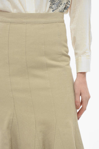 ACCIAIO Flared Skirt with Raw Hem
