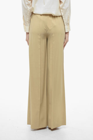 Wide Leg GARA Pants with Pleated Detail