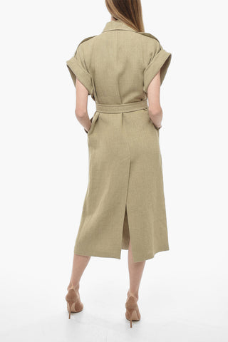 SFILATA Double-breasted GIRELLO Trench Dress with Short Sleeves