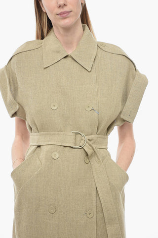 SFILATA Double-breasted GIRELLO Trench Dress with Short Sleeves