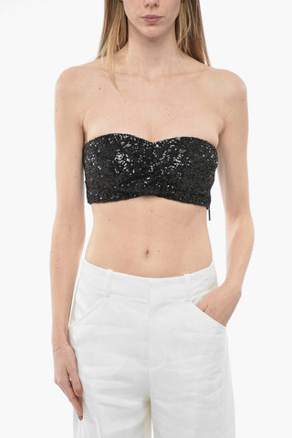 Sequined Tube Top