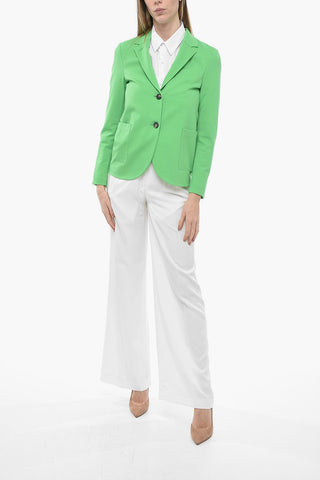 Unlined Jersey Blazer with Patch Pockets