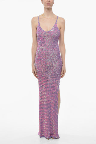 Sequined Maxidress with Split