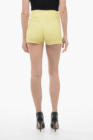 Cotton Blend Shorts with Double Zip