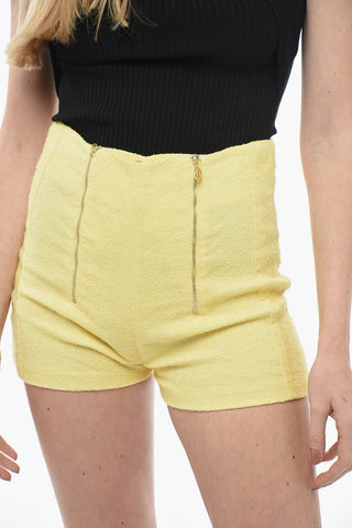 Cotton Blend Shorts with Double Zip