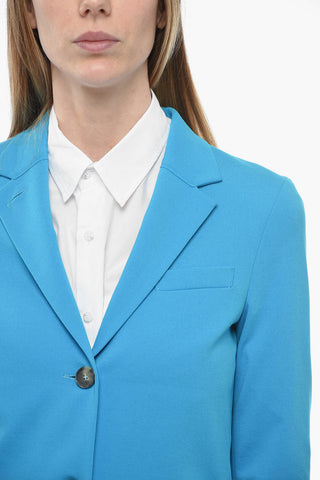 Unlined Jersey Blazer with Patch Pockets