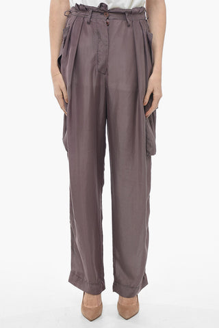 Pantaloni Cargo POLKAS in Chiffon di Seta