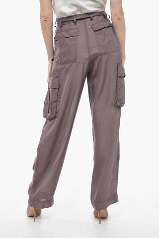 Pantaloni Cargo POLKAS in Chiffon di Seta