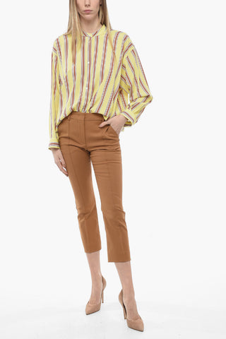 Front-pleated OBLIQUA Pants