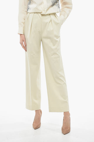 Two-Pleat Jersey Palazzo Trousers