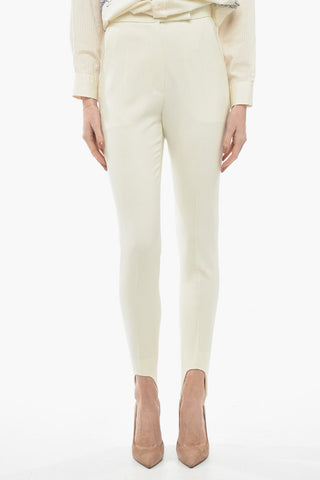 Pantaloni MANOLO in Lana Stretch con Staffe