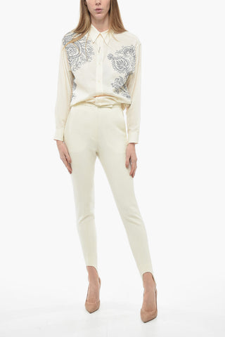 Pantaloni MANOLO in Lana Stretch con Staffe