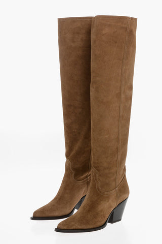 Suede ACAPULCO Boots with Heel 8cm