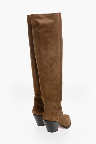 Suede ACAPULCO Boots with Heel 8cm