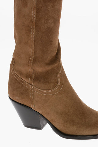 Suede ACAPULCO Boots with Heel 8cm