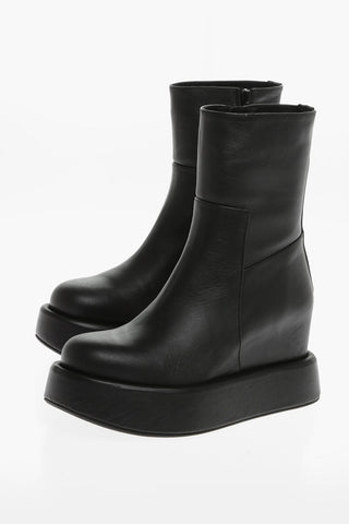 Stivaletti FRIDA in Pelle con Zip Laterale e Platform 4cm