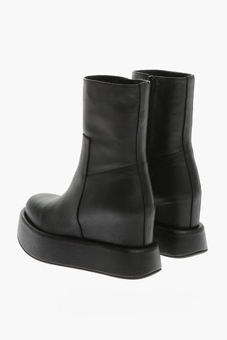Stivaletti FRIDA in Pelle con Zip Laterale e Platform 4cm