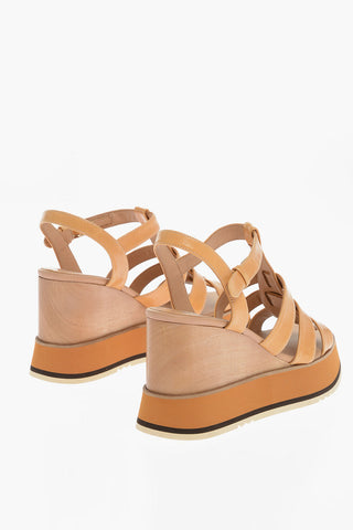 Patent Leather JUTAI Wedge Sandals 9.5cm
