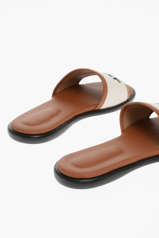 Cotton VIKEE Sandals with Leather Trim