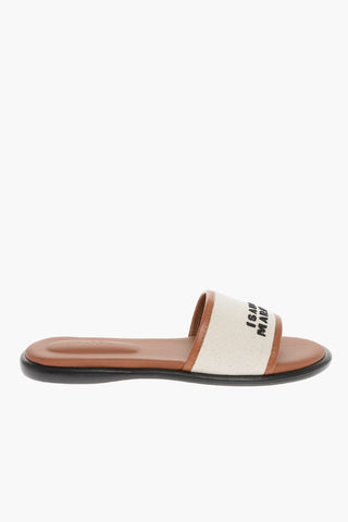 Cotton VIKEE Sandals with Leather Trim