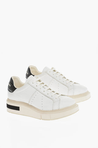 Leather DIANNE Low Top Sneakers with Embossed Logo